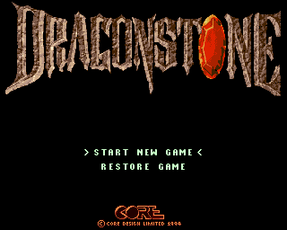 Dragonstone title screen for Amiga CD32